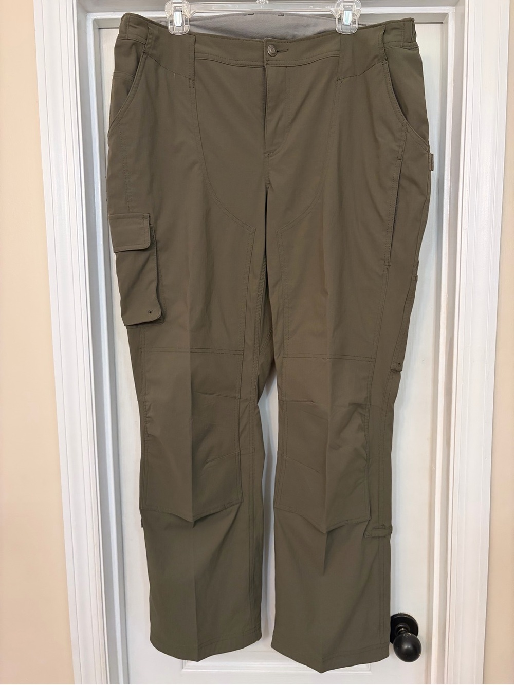Duluth Heirloom Gardening Pants Womens Size 16 36x31 Double Knee Cargo Green